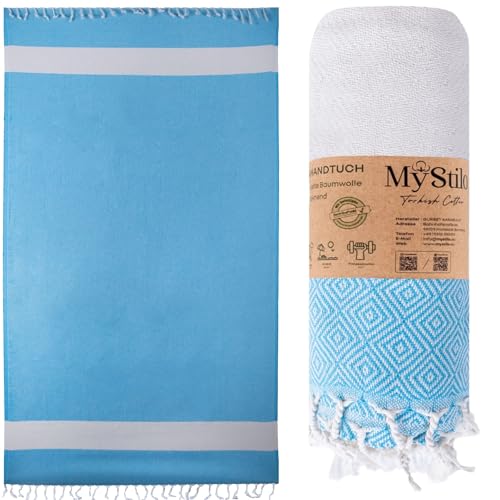 MyStilo 100% Recycled Cotton Hammam Towel (Dark Turquoise)
