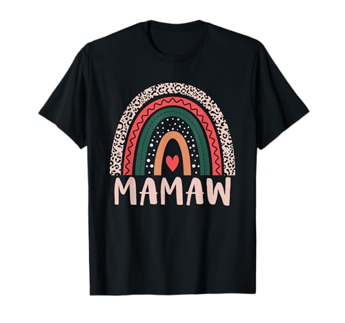 Mamaw Rainbow Grandma Grandmother Women Mothers Day Mamaw Camiseta