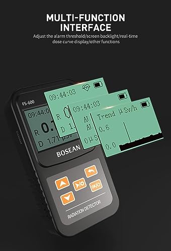 Détecteur de radiation FS600 Geigerger noir compteur de radioactivité portable