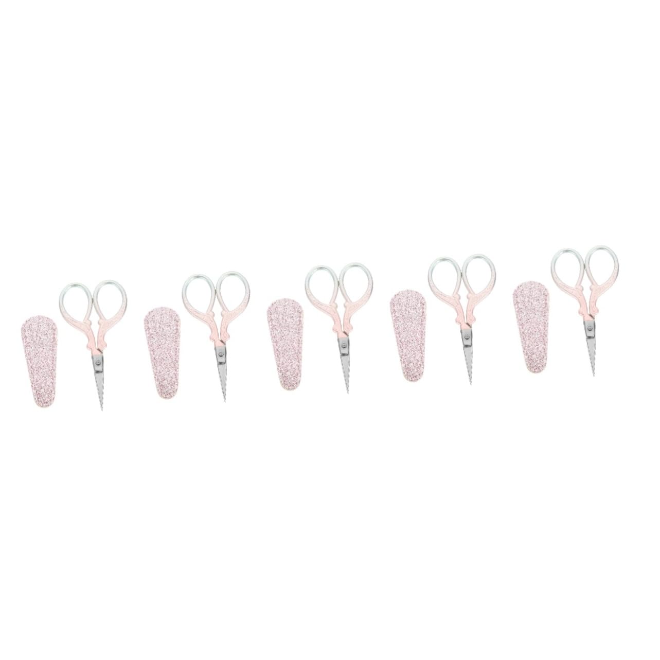 SHINEOFI 5stücke Kids Handwerksschneider Mit Abgerundeter Spitze Tragbare Scheren Für -projekte Ergonomisches Design Inklusive Schutz Für Stoffe Fäden Und Bastelarbeiten Farbverlauf
