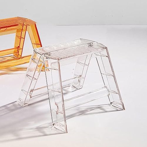 Acrylic Folding Step Ladder - 1 Step Portable Stool for Adults, Indoor/Outdoor Use - Ideal for Kitchen, Library, Small Spaces