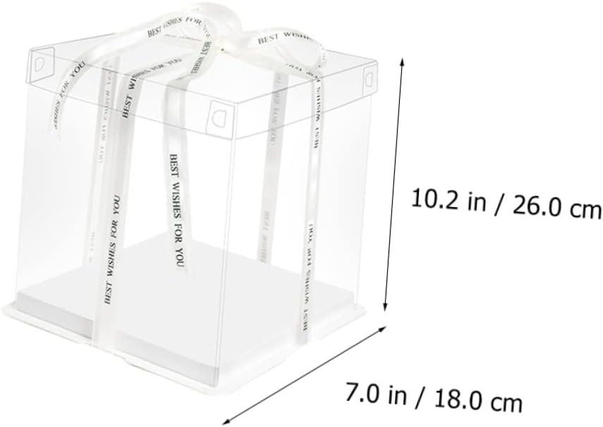 5pcs Cake Wrapping Box Single Layer Cake Packing Case for Birthdays Showers Holidays and More Food Packaging and Desserts