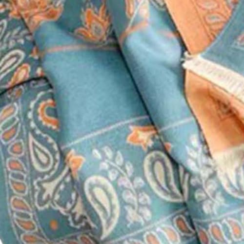Reversible Pashmina Scarf for Women Jacquard Shawl Wrap Scarves Wool Soft Long Ethnic Style Paisley Shawl Scarves3