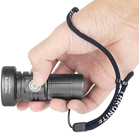 ThruNite LED Flashlight Rechargeable, Catapult Mini 598 Meters Long Throw, High 680 Lumens Searchlight for Law Enforcement, Search and Rescue, Emergency Signaling, and Land Management - Metal Grey CW