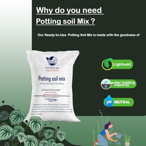 Image of Umamahesh Organic Potting Soil Mix 25 Kg | Organic Garden Soil for Plants | Ready to Use Potting Mix for Indoor & Outdoor Gardening