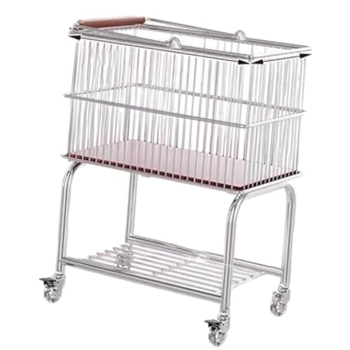 Carrito de lavandería con cesta extraíble y chasis metal 7