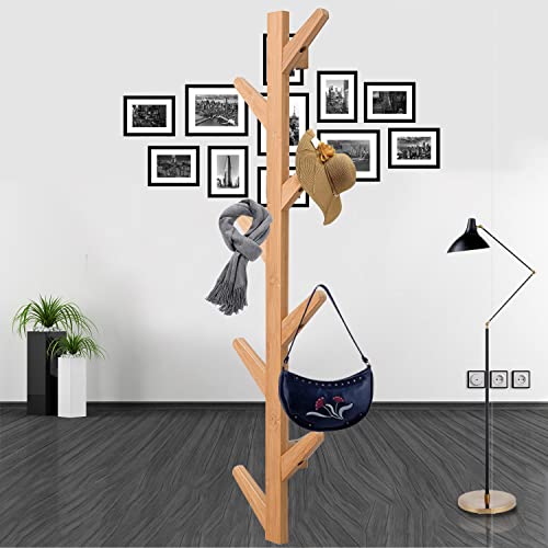 Garderobenständer, Wandgarderobe Garderobe freistehend, Kleiderbügel Eingangshutleiste für Eingangsbereich, Flur, Schlafzimmer, Büro (8 Haken) Cover