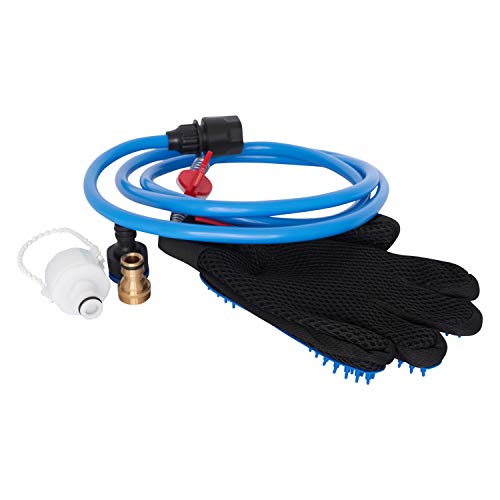 Gant de douche massant Imperial Riding Star Care bleu pour brossage et lavage