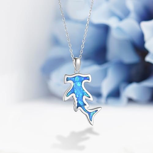 Sterling Silver Hammerhead Shark Necklace - Cute Animal Jewelry for Women Shark Lovers2