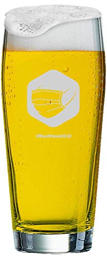 MeinGlas GmbH Vaso de cerveza con grabado de [nombre] + logotipo, 0,5 litros de cerveza Willi con diseño (Corona) y un nombre de su elección como grabado (motivo 18)