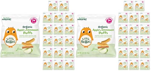 Little Bellies Organic Apple & Cinnamon Puffs Baby Snack (.42