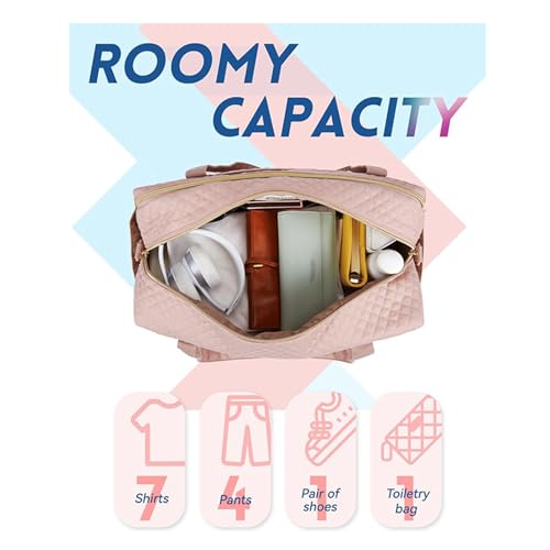 RIGHT AWAY Travel Duffle Bag Quilted Weekender Overnight Bag for Women3