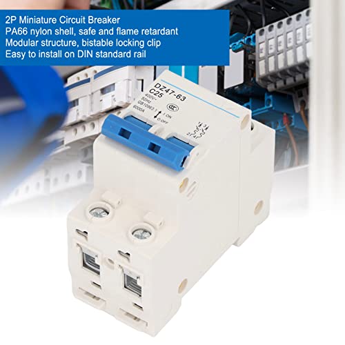 Interruptor de ar de baixa tensão 2P DZ47-63 C25 para sistema de iluminação predial