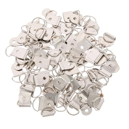 Image of Photo Frame Hanging Rings 100pcs d Ring Hangers for Wall Art Picture Frame Hanging Clip Hardware Set
