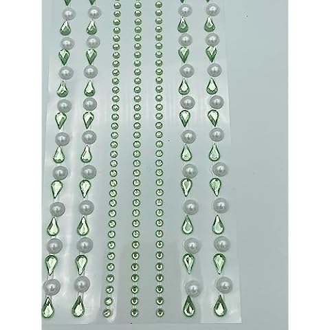Mint Green Self Adhesive Acrylic Gems for Scrapbooking Cover