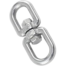 SEIWEI 1 Pcs M10 Bearing Swing Swivel 360 Degree Rotation Stainless Steel Hanging Accessory for Tree Swing, Swing Spinner Hanger, Rock Climbing