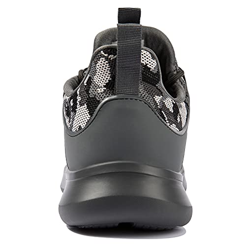 Newdenber Men's Lightweight Sneakers Comfortable Breathable Athletic Walking Running Tennis Shoes Camo Grey Size 10 #TOP1