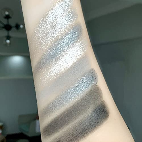 Maepeor Black Grey Silver Smokey Eyeshadow Palette 9 Colors Cool Toned Matte Glitter Eyeshadow Palette Longlasting Waterproof Smoky Eye Shadow For Girls And Women (Set 2, Black Grey) #TOP1