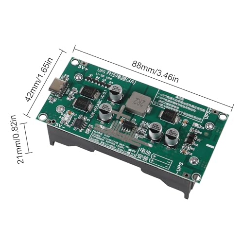 2PCS Type-C 15W 3A 5V Fast Charge UPS Power Supply 18650 Lithium Battery Charger Module DC-DC Step Up Booster Converter4