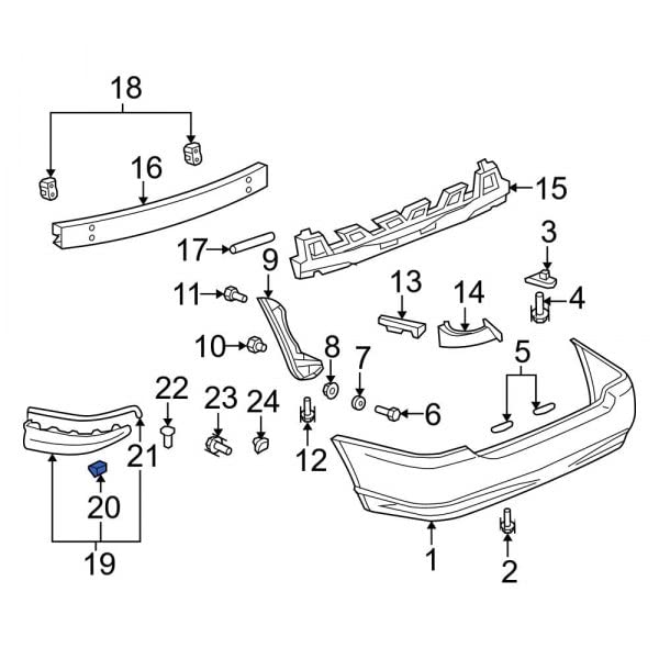 クリス Amazon.com: Rexka 15pcs Front & Rear Bumper Clips for Toyota 76853