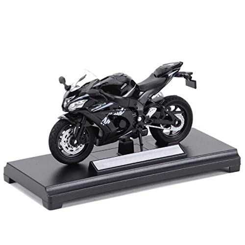 Modèle de moto 1:18 compatible avec Kawasaki Ninja ZX-10RR 2017 réplique miniature course noir