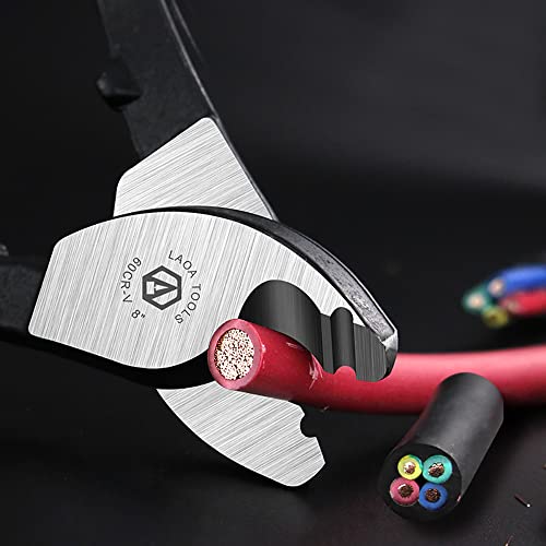Laoa Cable Cutter Heavy Duty Wire Cutter Crimping Pliers For Cutting Aluminum, Copper, Wire Communication Cables,6-Inch #TOP6