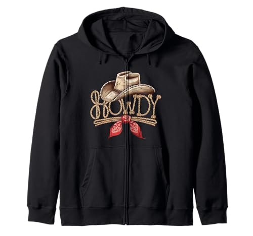 Western Country Howdy Rodeo Riding Cowboy & Cowgirl Mujer Sudadera con Capucha