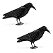 Produktbild Navaris 2X Vogelschreck Raben Attrappe - 38 x 12,7 x 11cm - Vogelscheuche Vogelabwehr Balkon Garten - Taubenabwehr Attrappe Vogel Schreck