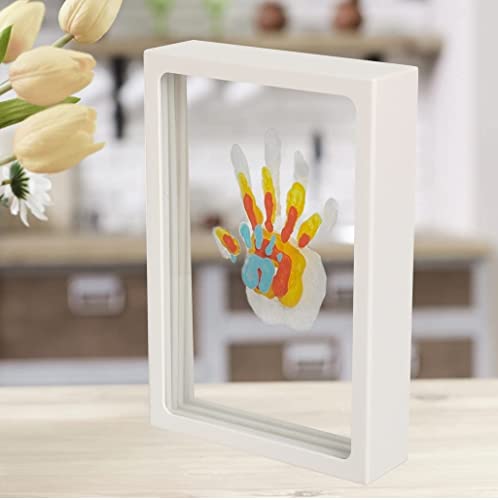 Image of Family Handprint Kit, Paint Craft DIY Baby Keepsake Frame, Non-Toxic Paints, All Transparent Layers