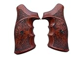 Handmade reproductive Padauk Wood Grips Compatible with Tauaruss Tracker/Judge 17 44 415 425 450 617 627 692, Compact Frame, #TK10, New Bull Engraved