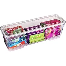 ArtBin 6971AG XL Bins with Lids 4-Pack, [4] Extra Long Art & Craft Organizer Boxes, Clear