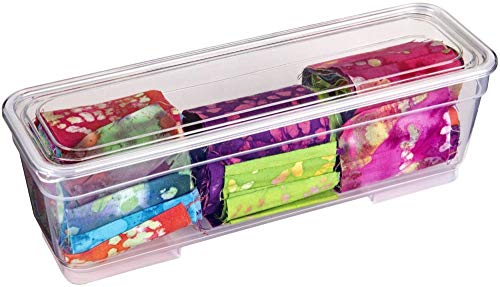ArtBin 6971AG XL Bins with Lids 4-Pack, [4] Extra Long Art & Craft Organizer Boxes, Clear