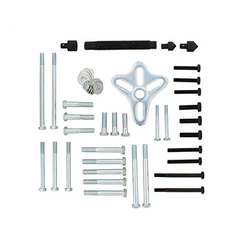 Auto Body Now Abn Harmonic Balancer Puller 46-Piece Tool Kit – Flywheel Remover, Crankshaft Pulley Removal, Steering Wheel Pulling Set #TOP2