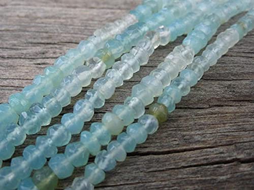 Perles en calcédoine facettées en dégradé de 4-5mm pour la création de bijoux uniques