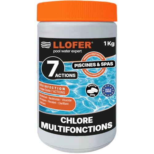 Llofer - Chlore Multifonction en Galet Piscine (1, Chlore Multifonction 1 kg)