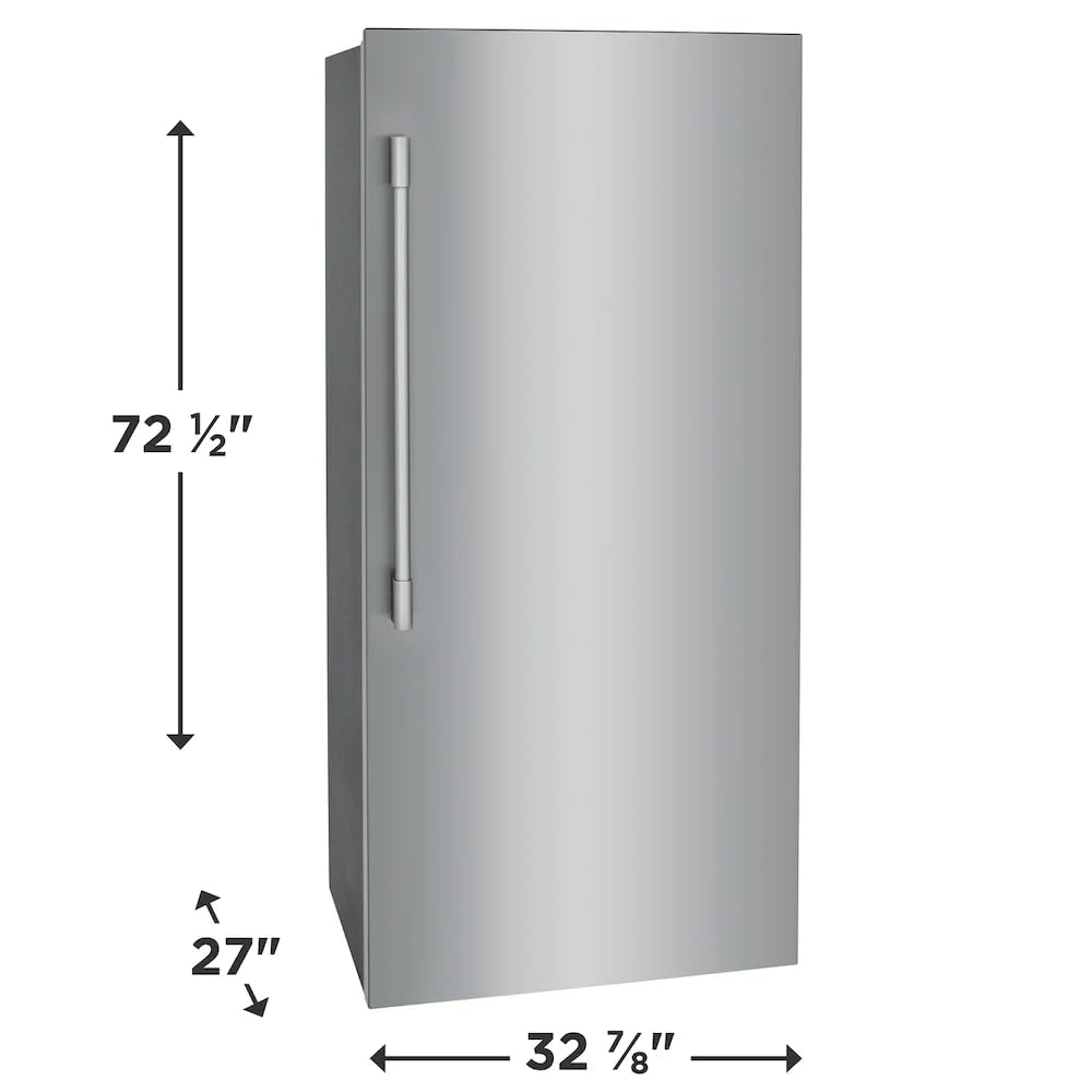 Frigidaire 18.9 Cu. Ft. Refrigerator & Freezer Bundle – Single Door Stainless Steel Combo Set – PRDA1922AF + PRDF1922AF – Garage Ready, Matching Pair on Fridge.com