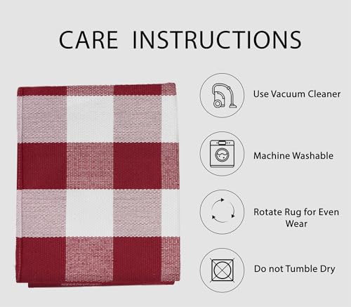 IOHOUZE-Christmas-Buffalo-Plaid-Runner-Rug-2×6-Ft-Outdoor-Indoor-Runner-Rug-Red-White-Check-Washable-Hallway-Runner-Woven-Cotton-Checkered-Kitchen-Rug-Christmas-Decor-for-Entryway-Hallway-Kitchen IOHOUZE Christmas Buffalo Plaid Runner Rug 2×6 Ft Outdoor Indoor Runner Rug Red White Check Washable Hallway Runner Woven Cotton Checkered Kitchen Rug Christmas Decor for Entryway Hallway Kitchen