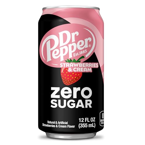 Dr Pepper Zero Strawberries and Cream Soda, 12 fl oz cans, 12 Pack image 8