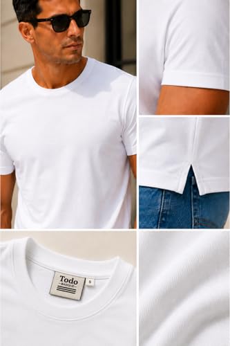 Image of Men's Solid Cotton T-Shirt Pack of 3 | Breathable Round Neck Combo | Half Sleeve | Solid-Regular Fit Casual Wear