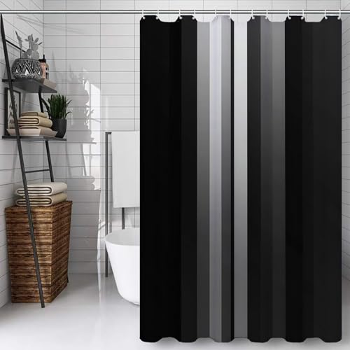 Rideau de douche de baignoire noir pour moderniser la salle de bain - 3