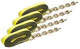 Mytee Products (4 Pack) 2' x 14' Replacement Tie Down Strap w/Chain Extension for...