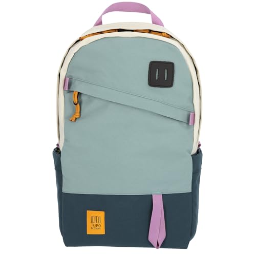 Image of Topo Designs Daypack Classic Backpack - Daily Carry Pack Designed in Denver, Functional Travel Bag, Recycled Nylon, 2 Padded Laptop Sleeves, 21L (Sage /Pond Blue)
