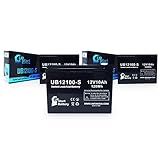3 Pack Replacement for eZip eZip 1000 Battery - Replacement UB12100-S Universal Sealed Lead Acid Battery (12V, 10Ah, 10000mAh, F2 Terminal, AGM, SLA)