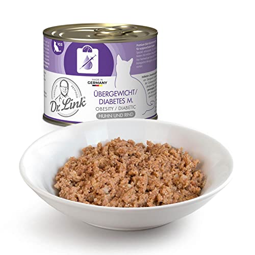 Diabetes Katzenfutter Dr. Link Vet Petcare Spezial-Diät 6x200g