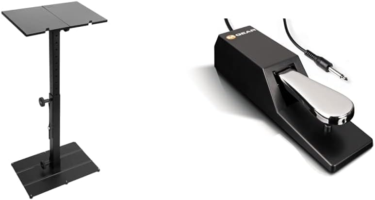 OnStage KS6150 Compact MIDI/Synth Utility Stand & M-Audio SP-2 - Universal Sustain Pedal with Piano Style Action For MIDI Keyboards, Digital Pianos & More