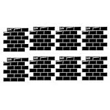 Yessetry 8 azulejos de papel pintado 3D para pared de cocina, baño, azulejos de tía, 30 x 30 cm