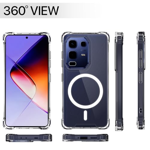 Image of Pikkme Back Cover for Infinix Note 50s 5G Mag-Safe Shockproof PC + TPU | Protective Case Magnetic Support | Bumper Case (Transparent Mag-Safe)