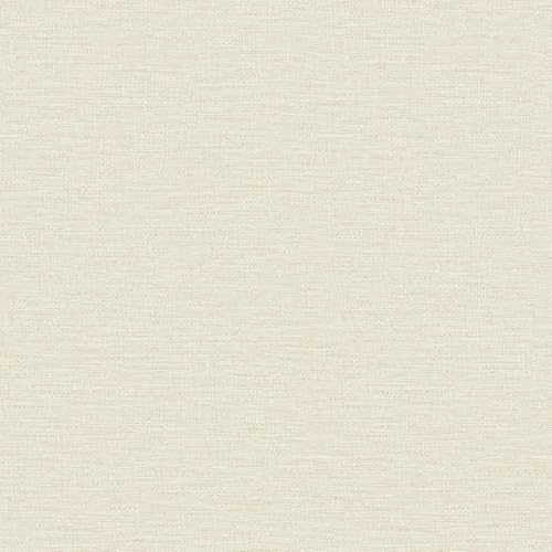 Papier peint en vinyle effet tissu texturé Telma Hessian Crème Grandeco 199503