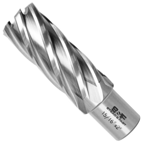 Cortador anular HSS robusto de 15/16" x 2" con guía piloto profesional