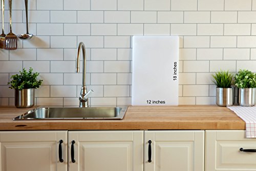 image for Thirteen Chefs Professional Plastic Cutting Board, HDPE Poly for Resta